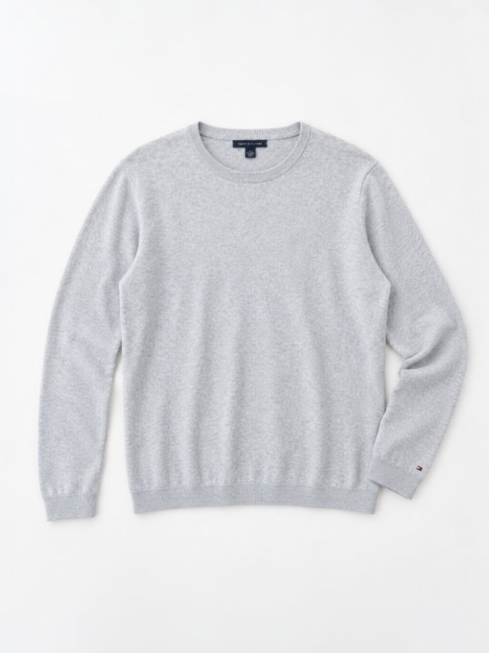 Tommy Hilfiger Sweater Mens XXL Light Gray 100% Cotton Crew Neck Pullover 2XL
